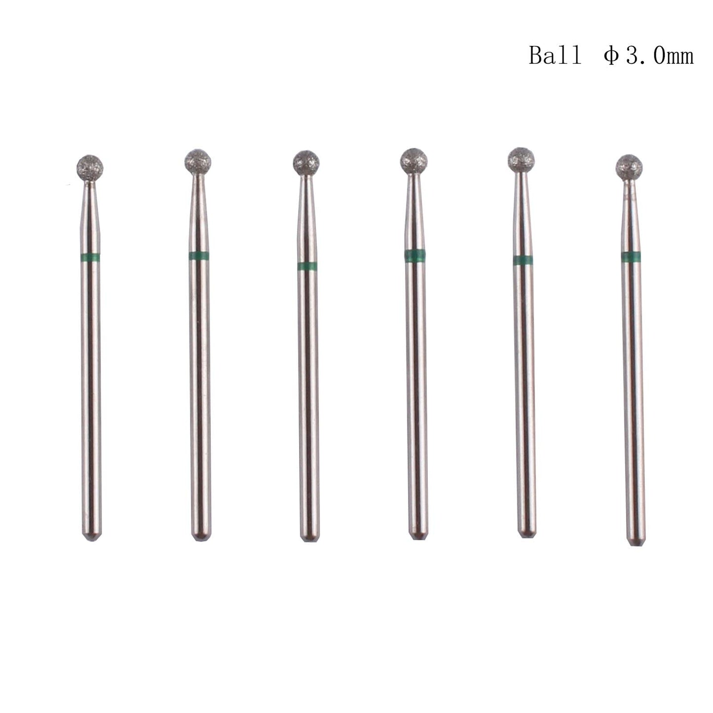 MZCMSL 6pcs Ball Head Cuticle Nail Drill Bits for Nail Prep,3/32 Shank Electric Nail Tool (?3.0mm)