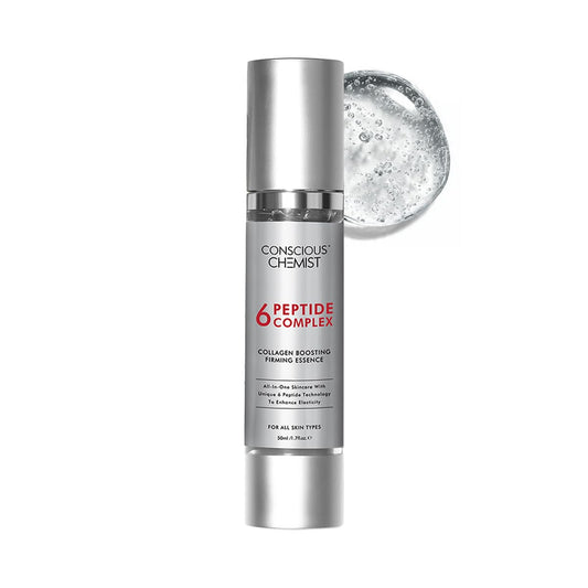 Conscious Chemist 6 Peptide Face Serum - Collagen-Boosting, Firming & Hydrating - With Niacinamide & Hyaluronic Acid - Anti-Aging Serum for Fine Lines