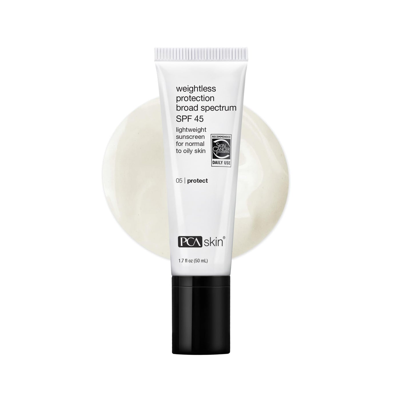 PCA SKIN Weightless Protection Broad Spectrum SPF 45 - Oil-Free Hydrating Face Sunscreen with 8.4% Zinc Oxide for Acne-Prone Skin & All Skin Types