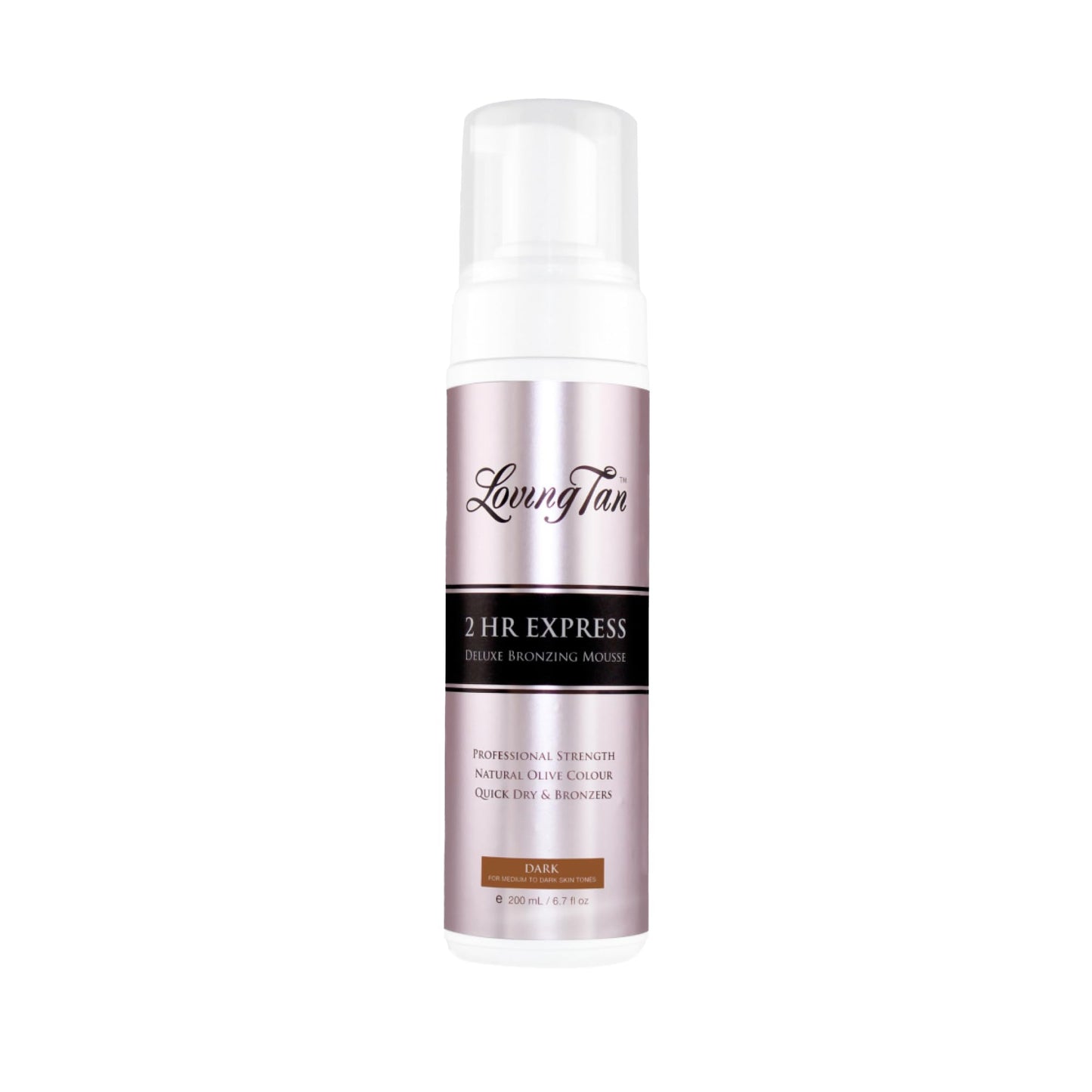 Loving Tan 2 HR Express Self Tanning Mousse, Dark - Streak Free, Natural, Professional Quality - 5+ Sunless Self Tanner Applications per Bottle Beauty and Personal Care Loving Tan