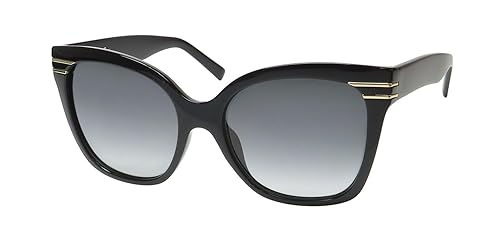 Sean John Sjlos2010 Cat Eye Sunglasses Glamorous Design Signature Logo Womens [55-18-145, black]