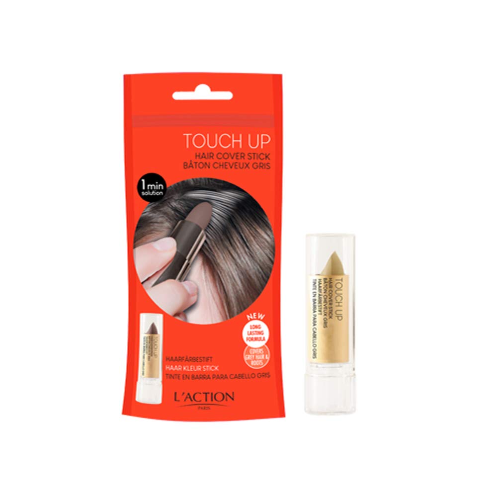 L'Action Paris Touch Up Hair Cover Stick, Covers Grey Hair & Discoloured Roots, Water Resistant Long Lasting Formula for Natural Look, Washes out