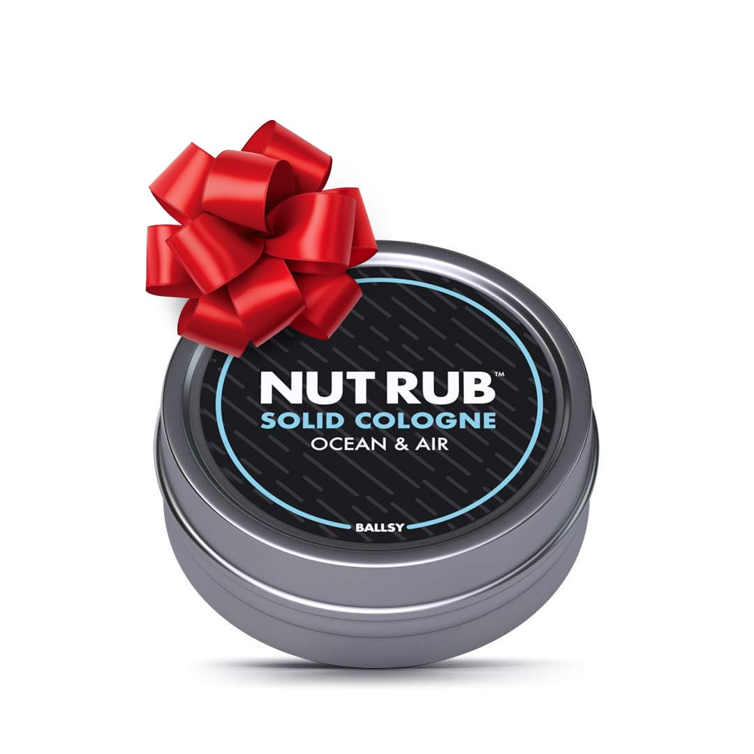 Ballsy Body & Groin Rub, Cologne for Everywhere, with Beeswax, Coconut and Sunflower Seed Oil, Ocean and Air .85 oz