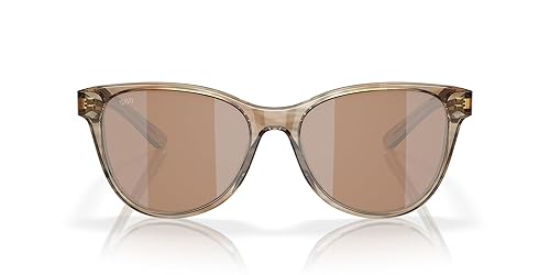 Costa Woman Sunglasses Shallows Frame, Copper Silver Mirror Lenses, 57MM