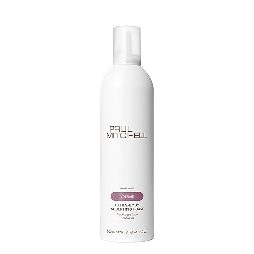 Paul Mitchell Extra-Body Sculpting Foam, Adds Fullness, Touchable Finish, For Fine Hair, 16.9 oz