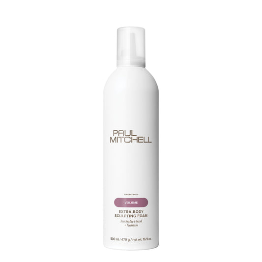 Paul Mitchell Extra-Body Sculpting Foam, Adds Fullness, Touchable Finish, For Fine Hair, 16.9 oz
