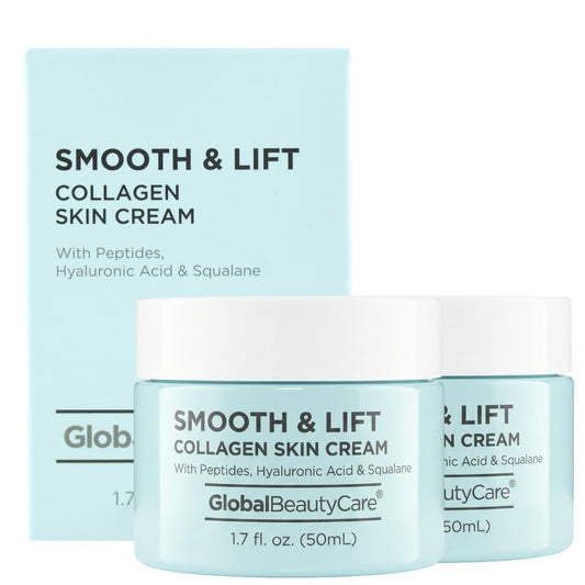 Global Beauty Care Smooth & Lift Collagen Skin Cream - Hydrating Face Moisturizer to Support Skin Elasticity with Peptides, Hyaluronic Acid, Squalane Beauty & Personal Care Global Beauty Care