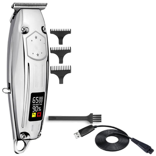 QDKVTNDJZ Hair Clippers for Men, Barber Electric 6500Rpm Lithium Ion Trimmer LCD Display Professional Beard for Full Metal Housing Beauty and Personal Care QDKVTNDJZ