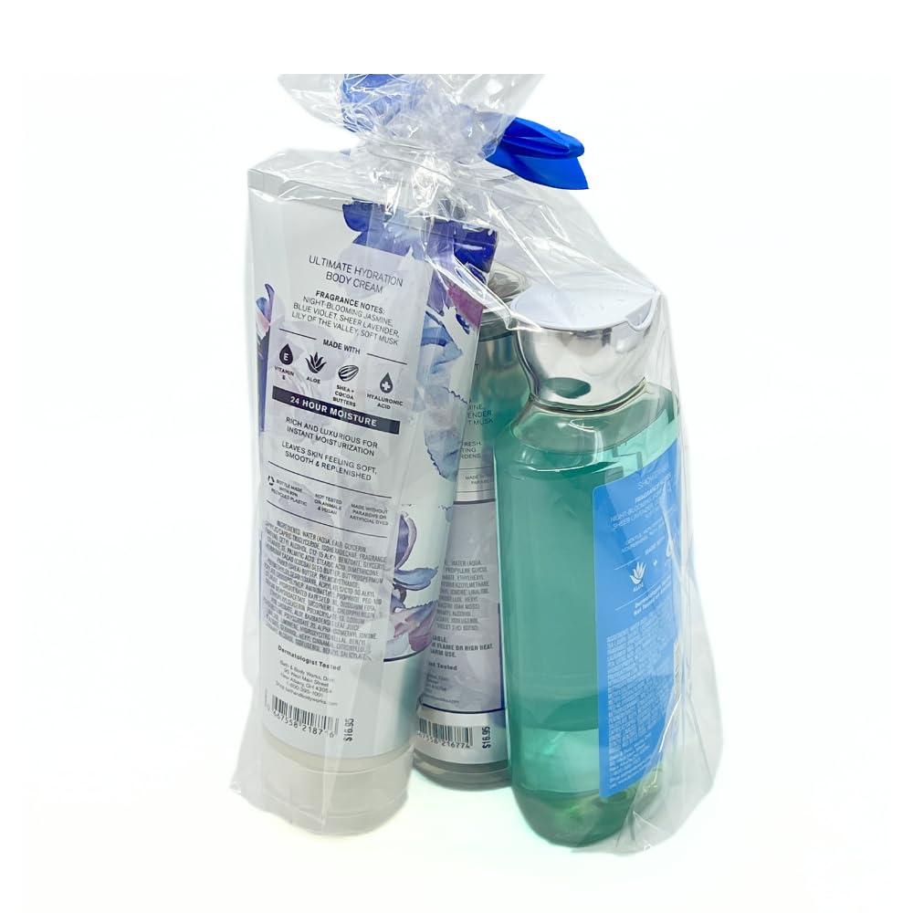 Bath & Body Works Moonlight Path 3pc bundle - Mist, Shower Gel & Body Cream - Gift Set for Women