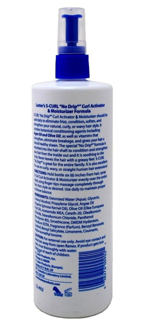 Luster's S Curl No Drip, Curl Activator Moisturizer, 16 Fl Oz