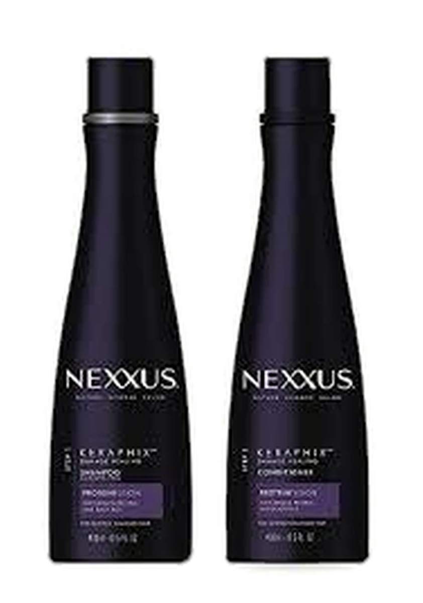 (1) Nexxus KERAPHIX Shampoo & (1) Nexxus KERAPHIX Conditioner - 13.5 oz (400 ml) EACH - Damage Healing - Keratin Protein and Black Rice - For Severely