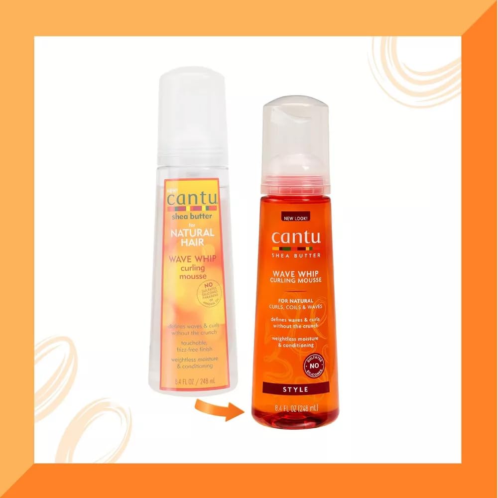 Cantu Natural Hair Wave Whip Curling Mousse,8.4 oz