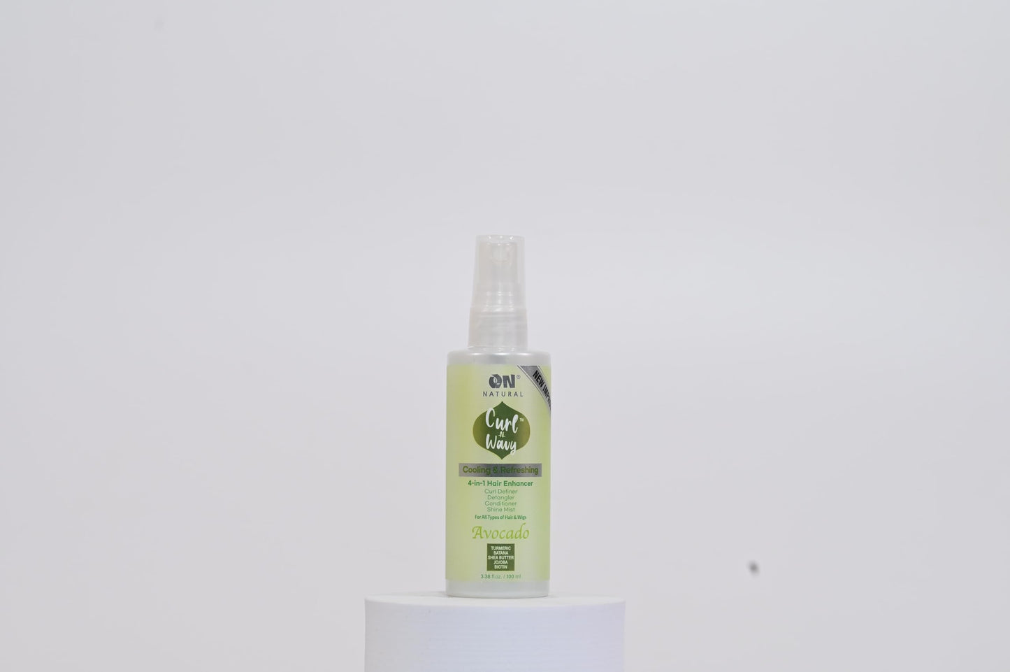 On Natural Curl-N-Wavy 4-in-1 Hair Enhancer For All Hair Texture [Avocado] 3.4 OZ