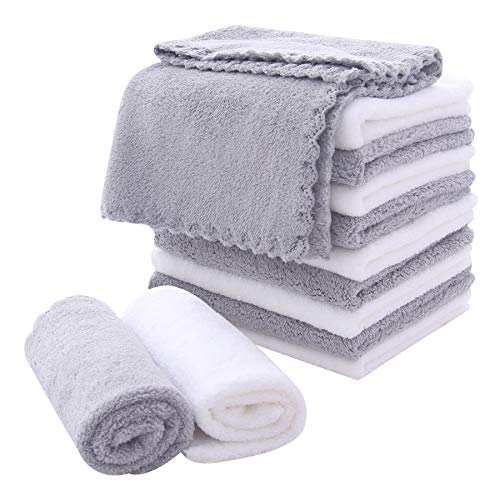 MOONQUEEN Microfiber Facial Cloths Fast Drying Washcloth 12 Pack - Premium Soft Makeup Remover Cloths - Highly Absorbent Beauty and Personal Care MOONQUEEN Default Title
