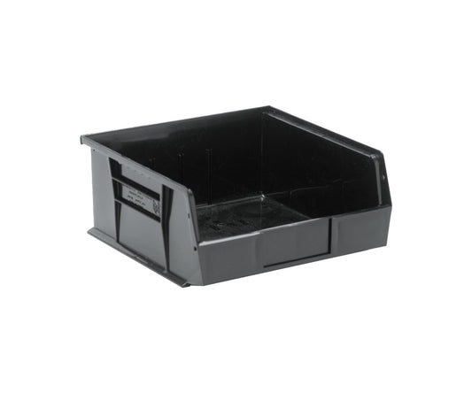 Quantum Storage Systems Quantum QUS235 Plastic Storage Stacking Ultra Bin, 10-Inch by 11-Inch by 5-Inch, Black Recycled, Case of 6
