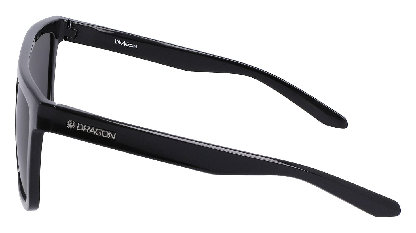 Dragon Womens Tempest Sunglasses -Shiny Black Frame | Ll Smoke Polar Lens