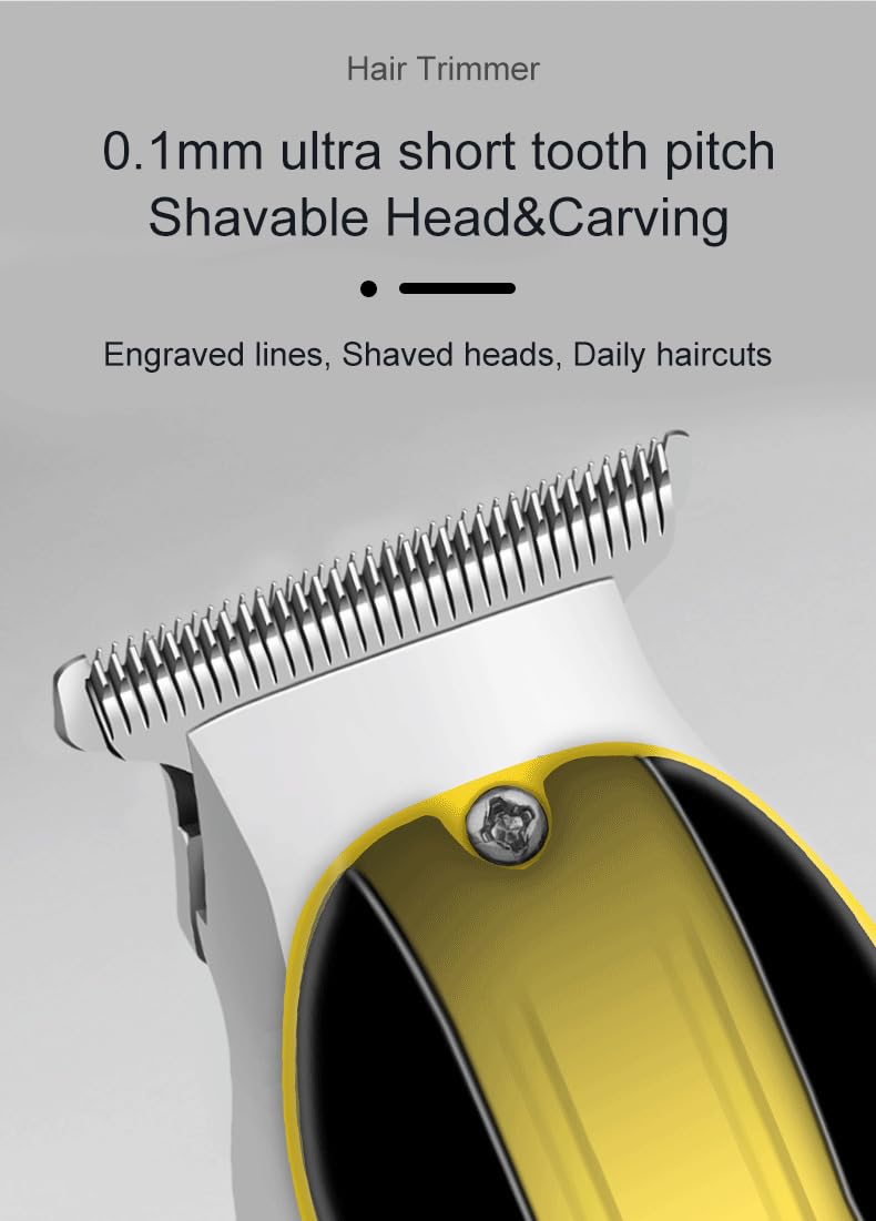 QDKVTNDJZ Hair Clippers for Men, Professional Cordless Beard Trimmer with Power Motor & Smart LCD, Quiet Hair Trimmer, Perfect for Kids, Bearded Men Beauty and Personal Care QDKVTNDJZ