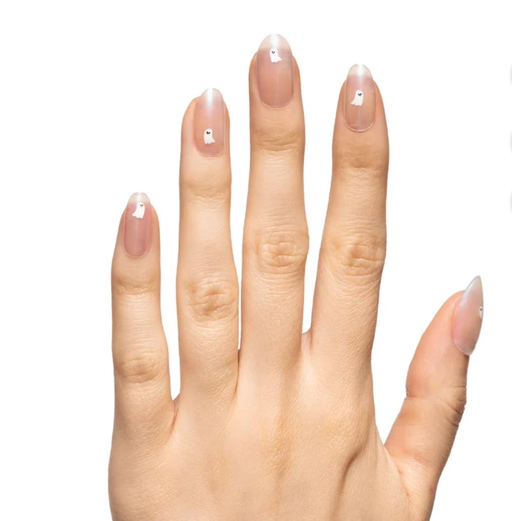 Olive & June Instant Mani Medium Oval Press-On Nails, Iridescent Ghosts, 42 Pieces Beauty & Personal Care Olive & June