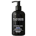 Pacinos Shave Gel - Cooling Gel with Aloe Vera - Moisturizing Mens Shaving Gel - 8 Fl. Oz
