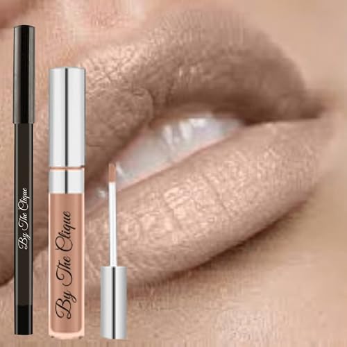 By The Clique Premium Matte Lip Kit | Beige Nude Liquid Lipstick and Liner Set | Sandy Mandy