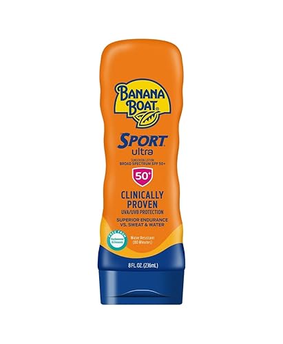 Banana Boat Sunscreen Sport Performance Broad Spectrum Sun Care Sunscreen Lotion - SPF 50, 8 Fl Oz (Pack of 1)