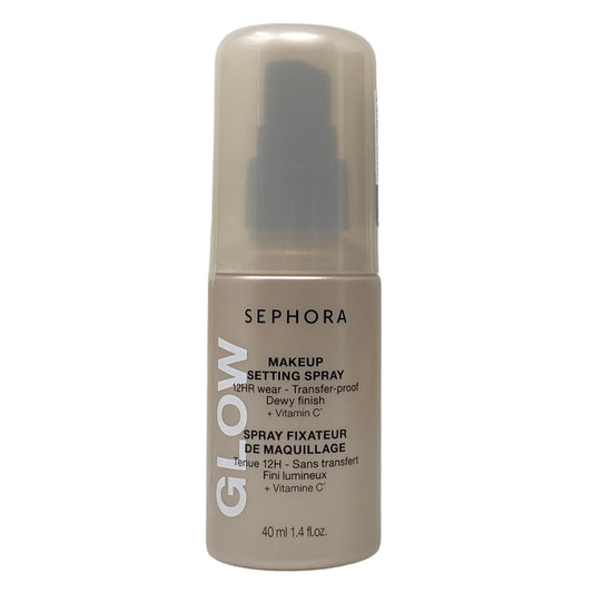 SEPHORA COLLECTION Glow Makeup Setting Spray with Vitamin C 1.4 fl oz / 40 mL Travel Size.