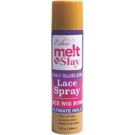 Esha MELT N SLAY Glueless Lace Spray - Ultimate Hold, Sweat & Water Resistant, Long-Lasting Secure Grip for Lace Wigs, Invisible Matte Finish & Edge