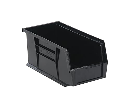 QUANTUM STORAGE SYSTEMS K-QUS230CO-8 8-Pack Ultra-Stack and Hang Bins, 10-7/8 inch x 5-1/2 inch x 5 inch, Black Conductive