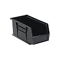 QUANTUM STORAGE SYSTEMS K-QUS230CO-8 8-Pack Ultra-Stack and Hang Bins, 10-7/8 inch x 5-1/2 inch x 5 inch, Black Conductive