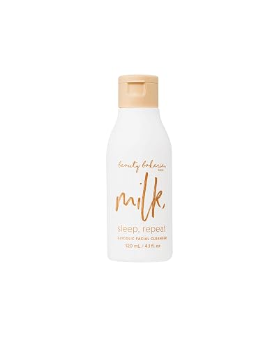Beauty Bakerie Milk, Sleep, Repeat Glycolic Facial Cleanser, Face Wash Makeup Remover for Skin Care, 4.1 oz.
