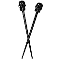 Kreepsville 666 Black Skull Collection Hair Sticks