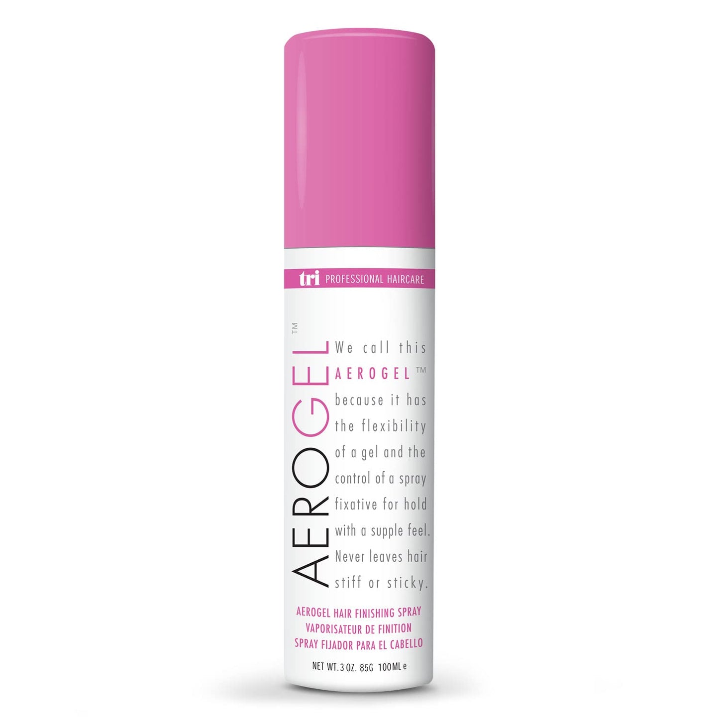 TRIDESIGN Aerogel Hairspray - Strong Hold Hair Finishing Spray for Volumizing & Control, Flexible Styling for All Hair Types, Non-Sticky and Scented
