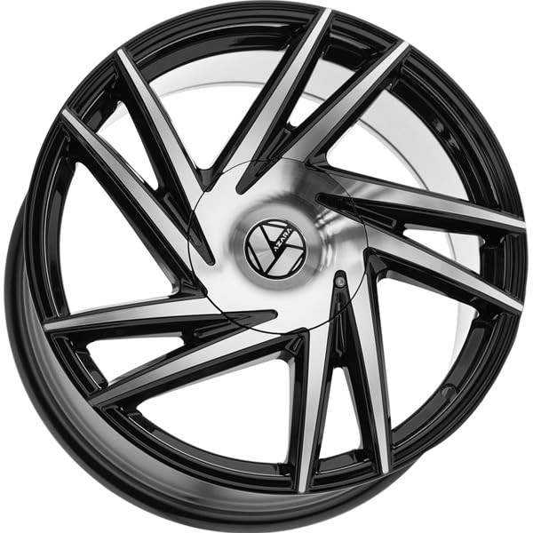 Azara AZA-529 22x8.5 5x114.3 5x120 +38 Cb 74.1 Gloss Black & Machined