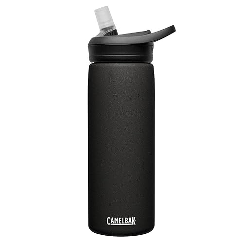 CamelBak Eddy+ Insulated Stainless Steel Bite Valve Straw Water Bottle Black, 20oz