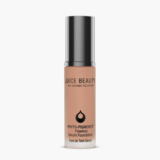Juice Beauty Phyto?Pigments Flawless Serum Foundation - Non-Comedogenic, Long-Wear & Buildable Medium-to-Full Coverage - Vegan, Clean Hydrating Liquid Makeup for All Skin Types, 30 mL, 16 Natural Tan