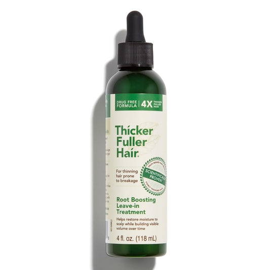 Thicker Fuller Hair Root Boosting Leave-In Treatment - Leave In Hair Treatment - Natural Volume Builder - Moisturizing Scalp Treatment - 4 oz