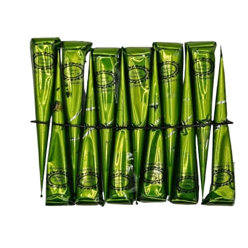 VedaSecrets Saundrya PureGlow Natural Henna Cones - 100% Organic, Ready-to-Use for Vibrant Hair Color, Pack of 6