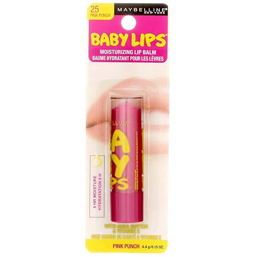 Maybelline Baby Lips Moisturizing Lip Balm SPF 20, Pink Punch 0.15 oz (Pack of 5)