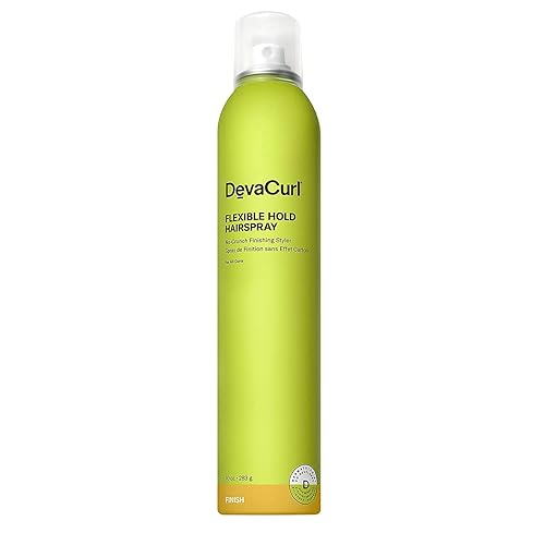 DevaCurl Flexible Hold Hairspray Non-Crunch Finishing Styler, Bright Breeze, 10 fl. oz