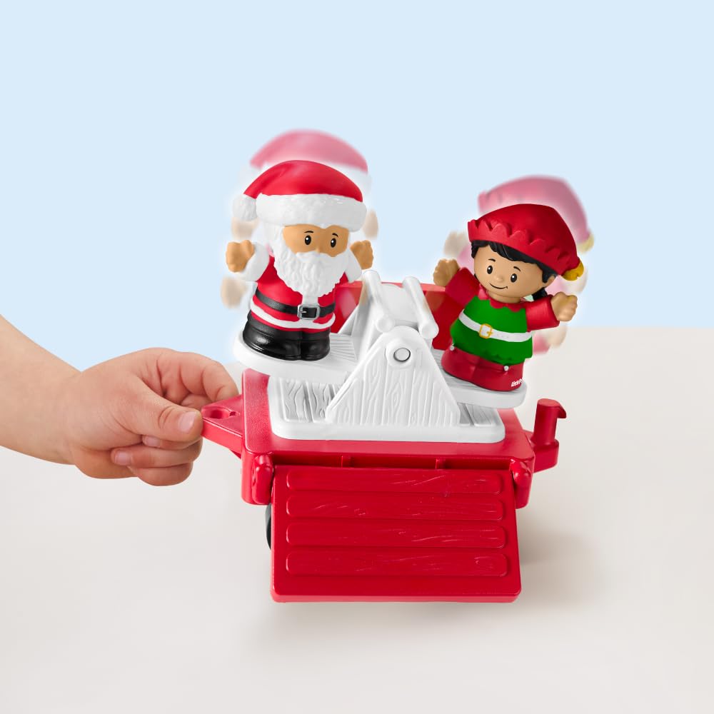Fisher-Price Little People Toddler Toy Musical Christmas Train with Santa Elf & Reindeer Figures for Pretend Play Kids Ages 1+ Years (Amazon…