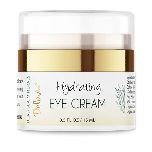 Deluvia Eye Cream Moisturizer, Under Eye and Around Eye Hydrating Eye Cream, Organic Aloe Vera, Vitamin E, Rosehip Seed Oil for Dry Skin