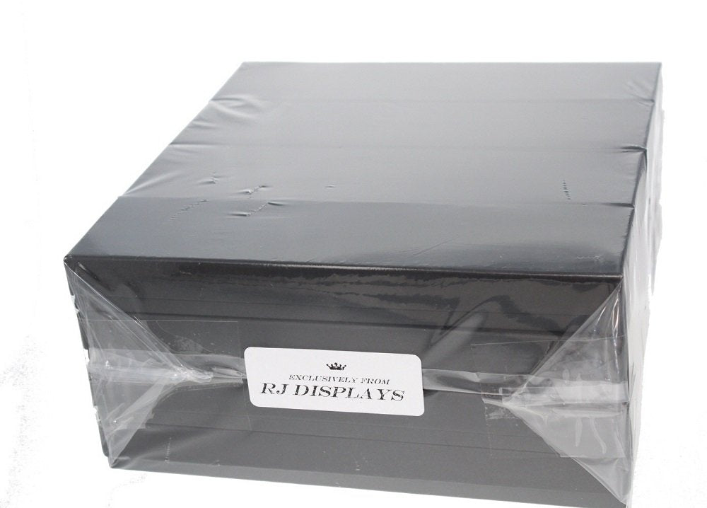 RJ Displays-10 Pack Jewelry Boxes Cotton Filled Assorted Mixed Gift Box Set for Ring, Pendants, Necklace, Bracelets Watch (Matte Black)