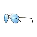 Revo Sunglasses Raconteur II: Polarized Lens with Metal Aviator Frame, Matte Gunmetal Frame with Blue Water Lens