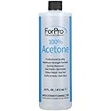 ForPro Professional Collection 100% Pure Acetone, Professional Nail Polish Remover for Natural, Artificial, Acrylic, and Sculptured Nails, Removes Gel