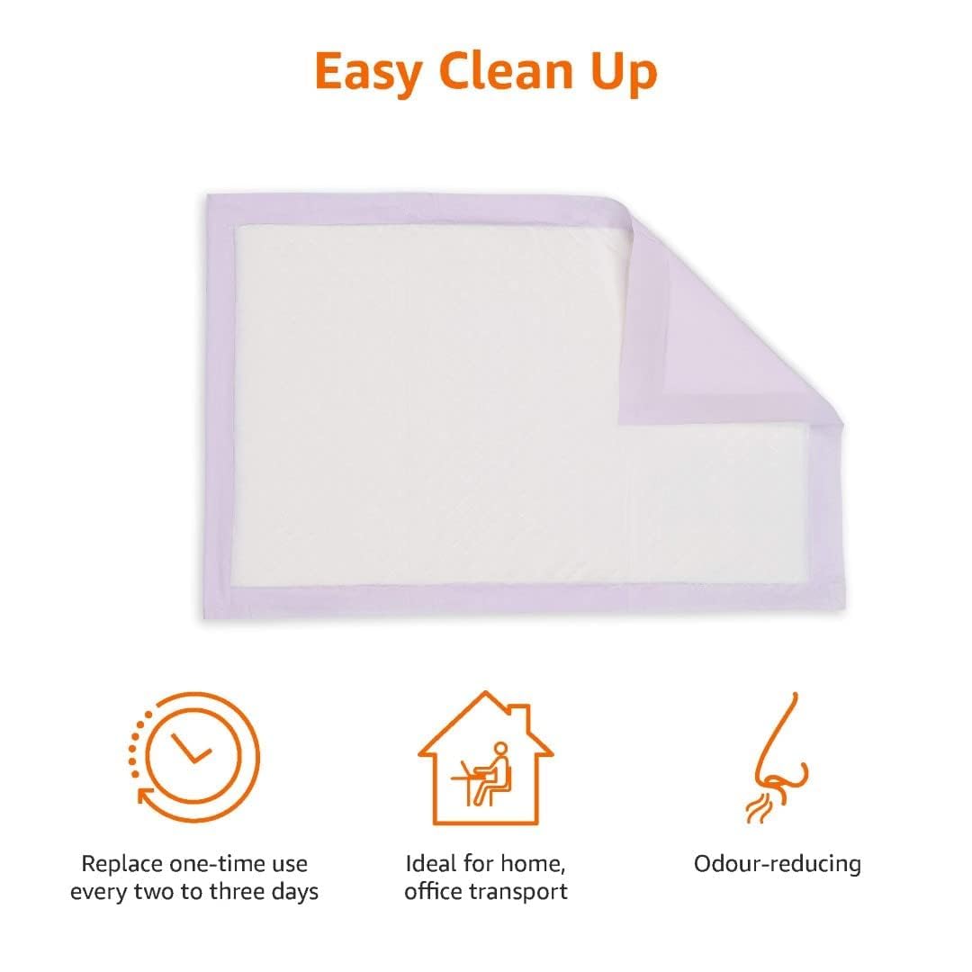 Cat Litters Pee Pads, 40 Count, Universal Fit for Litter Box, Odor Control with Fresh Scent, Purple and White