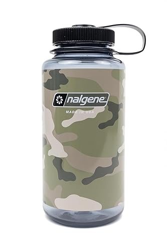 Nalgene 348822 Wide Mouth 32oz Clear - Camo Gray/Black