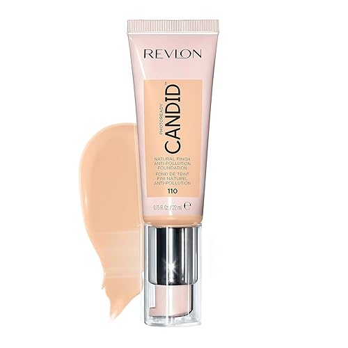 Revlon PhotoReady Candid Natural Finish Foundation, with Anti-Pollution, Antioxidant, Anti-Blue Light Ingredients, 110 Porcelain, 0.75 fl. oz.