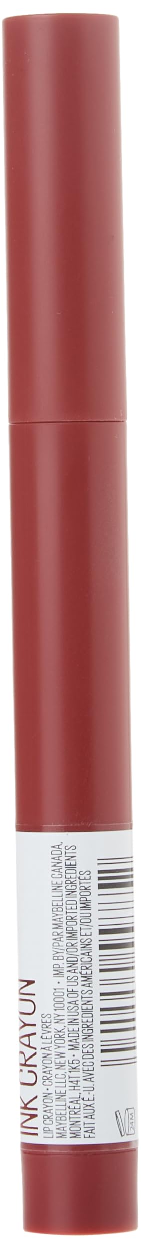 Maybelline Super Stay Ink Crayon Lipstick Makeup, Precision Tip Matte Lip Crayon with Built-in Sharpener, Longwear Up To 8Hrs, Make It Happen, Berry