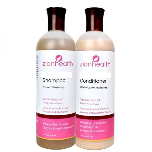 Adama Minerals Shampoo and Conditioner Set 16 oz Vanilla Cocnut