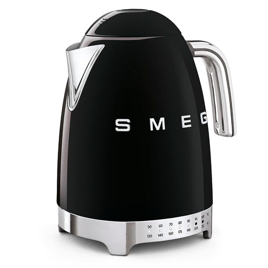 SMEG 7-Cup Variable Temperature Electric Kettle - Retro Style Aesthetic with Advanced Technology - Stainless Steel, 1400W, 120V, 360° Swivel Base…